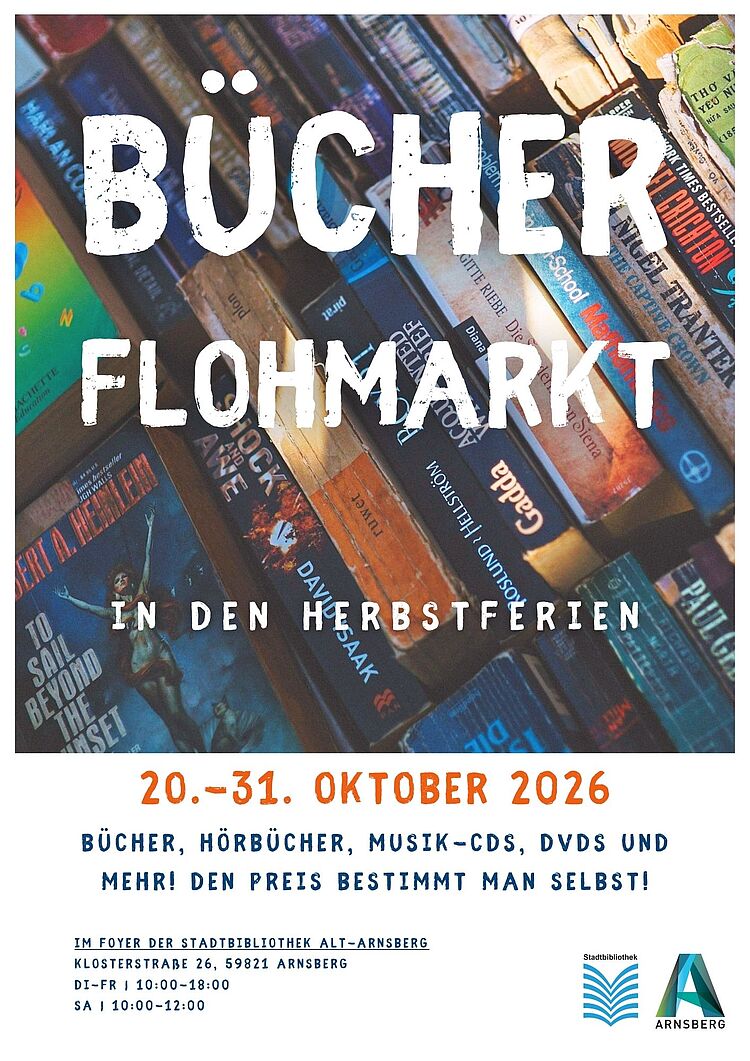 Bücherflohmarkt Stadtbibliothek Arnsberg | Bild ©StockSnap